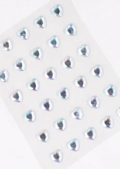 Plantilla brillos corazones