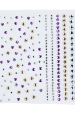 Plantilla brillos faciales multicolor