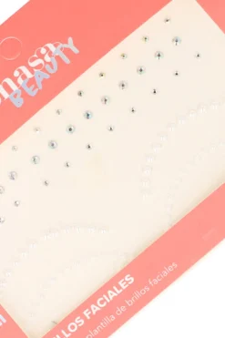 Plantilla brillos faciales perlas