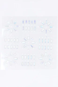 Plantilla estampa brillos iridiscente