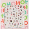 Plantilla sticker uñas navidad