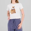 Playera corta estampado oso