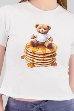 Playera corta estampado oso