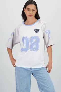 Playera deportiva contraste mangas