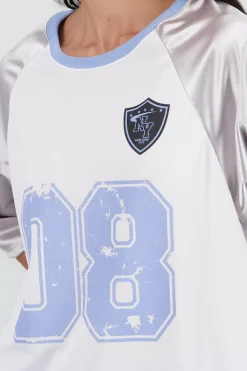 Playera deportiva contraste mangas