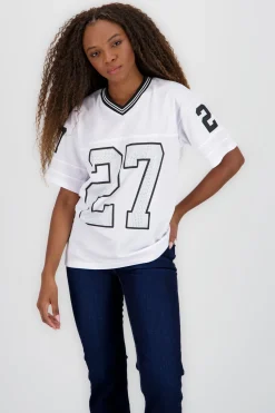 Playera deportiva numero brillos