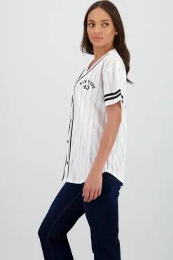 Playera jersey oversized new york