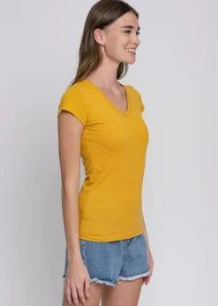 Playera manga corta cuello v