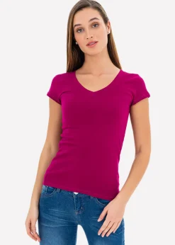 Playera manga corta cuello redondo