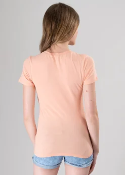 Playera manga corta escote v liso