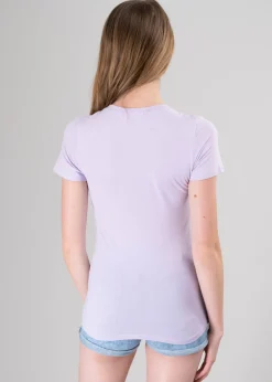 Playera manga corta escote v liso