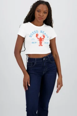 Playera manga corta estampado