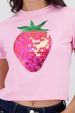 Playera manga corta estampado fresa foil