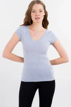 Playera manga corta lisa