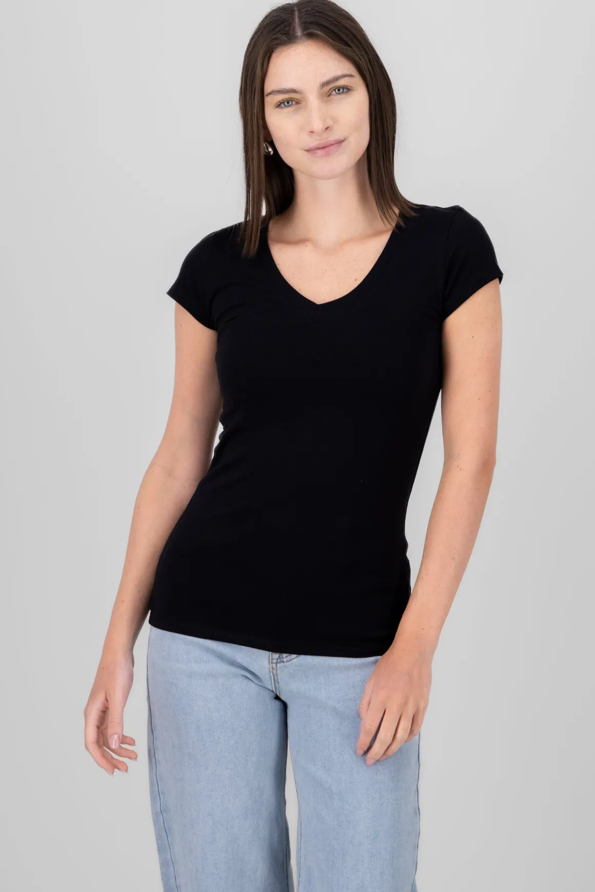 Playera manga corta lisa