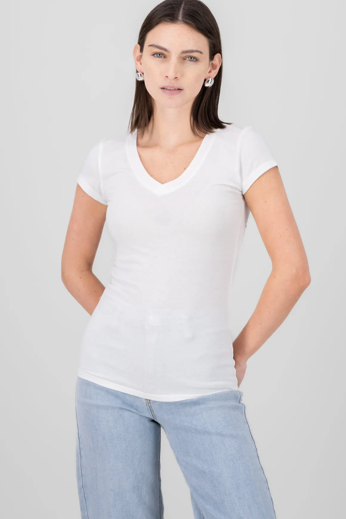 Playera manga corta lisa