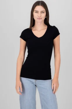 Playera manga corta lisa