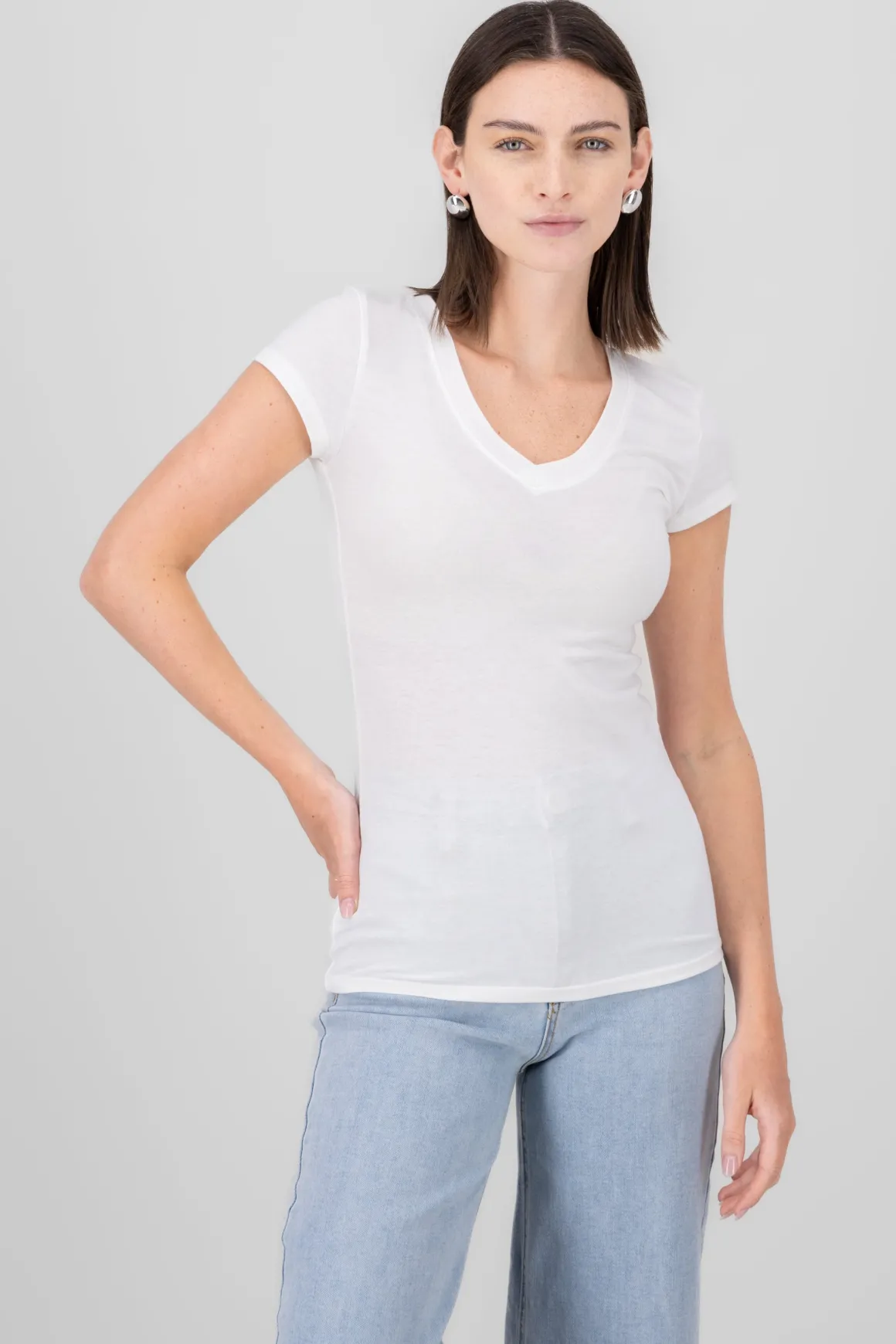 Playera manga corta lisa