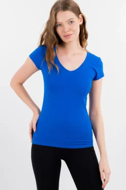 Playera manga corta lisa