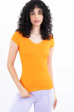 Playera manga corta lisa