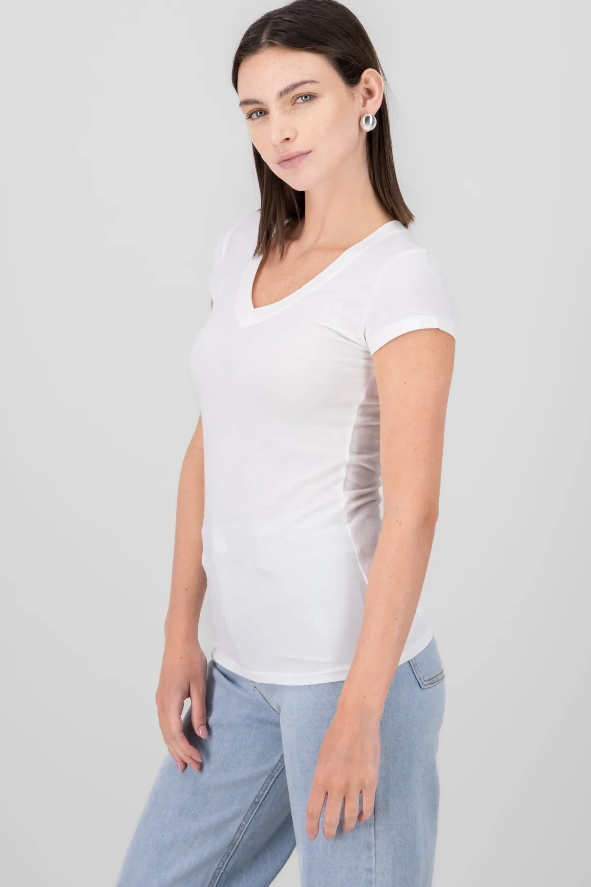 Playera manga corta lisa