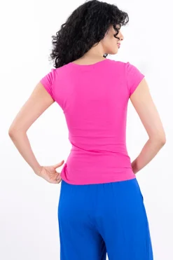 Playera manga corta lisa