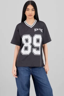 Playera oversize estampado numero