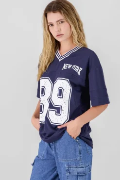 Playera oversize estampado numero