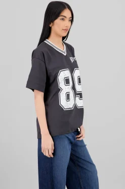 Playera oversize estampado numero