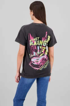 Playera oversized street racing