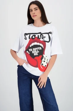 Playera rolling stones lengua roll me