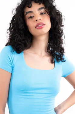 Playera tejido doble manga corta