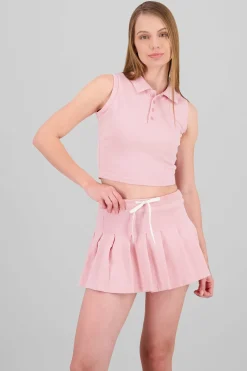 Playera tipo polo sin mangas