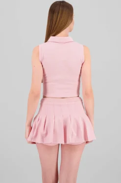 Playera tipo polo sin mangas