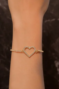 Pulsera corazon silueta