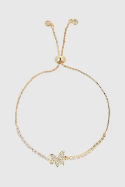 Pulsera mariposa brillos