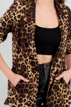 Saco detalle manga animal print