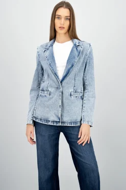 Saco liso de denim