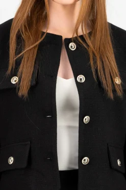 Saco tweed con bolsas y botones Hypsters