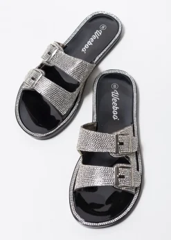 Sandalia 2 hebillas brillos