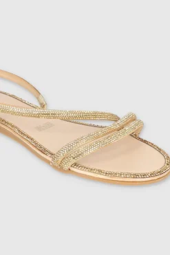 Sandalia Brillos Diagonal Borde