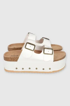 Sandalia doble plataforma dos hebillas tiras