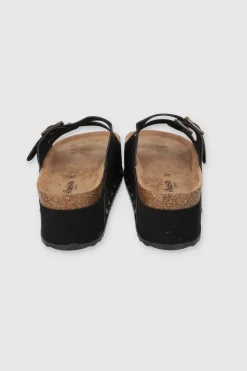 Sandalia doble plataforma dos hebillas tiras