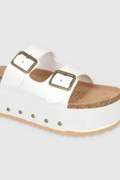 Sandalia doble plataforma dos hebillas tiras