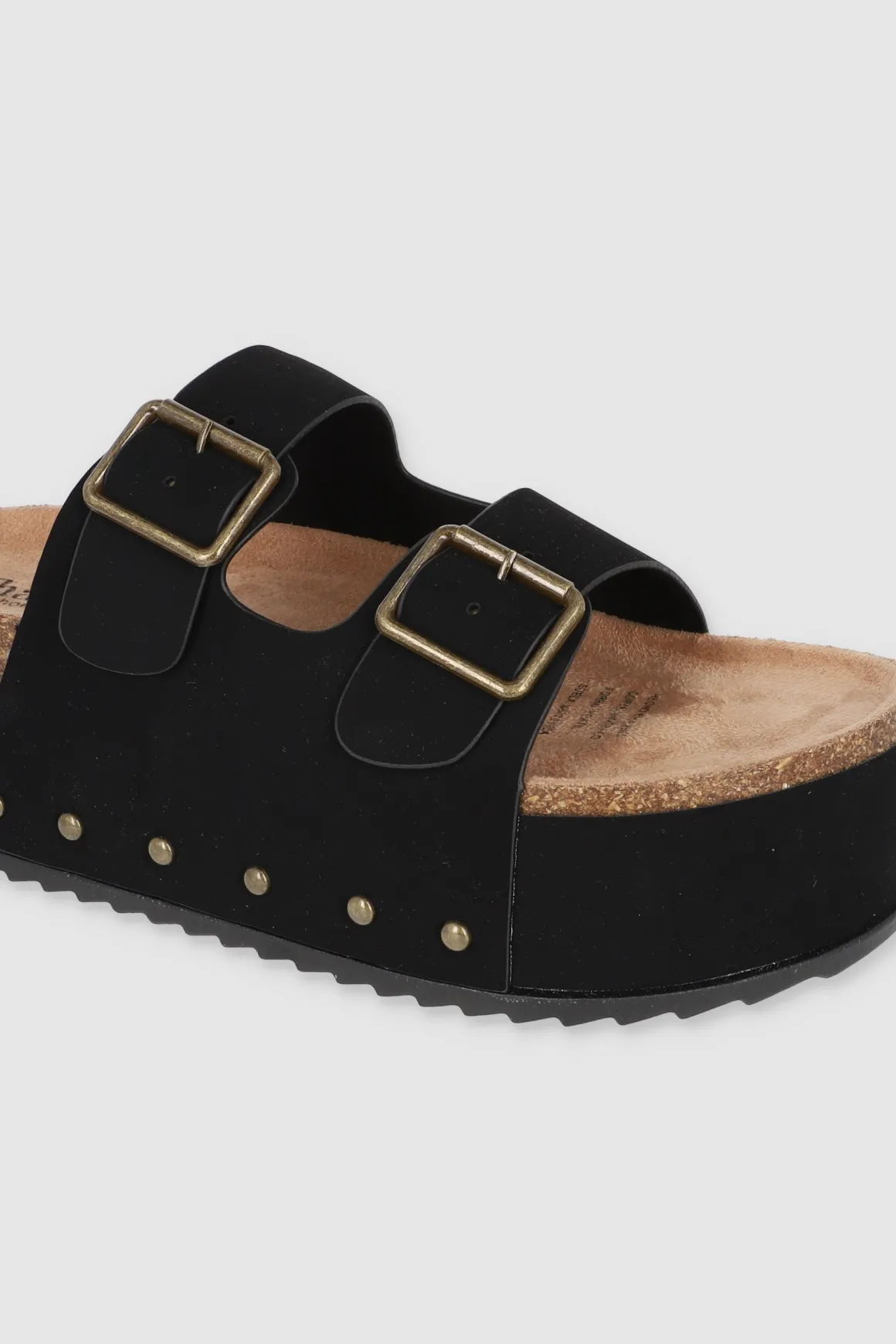 Sandalia doble plataforma dos hebillas tiras