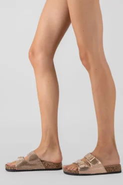 SANDALIA DOS HEBILLAS MED BRILLOS