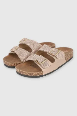 SANDALIA DOS HEBILLAS MED BRILLOS