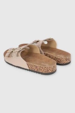 SANDALIA DOS HEBILLAS MED BRILLOS