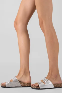 SANDALIA DOS HEBILLAS MED BRILLOS