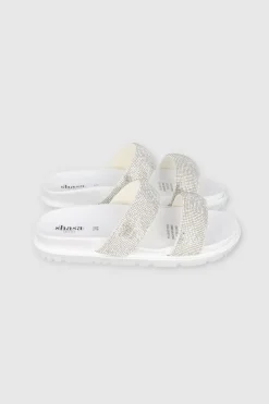 Sandalia Dos Tiras Brillos Slide